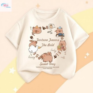Áo thun in hình hoạt hình Kapibala dễ thương một mặt dành cho bé trai