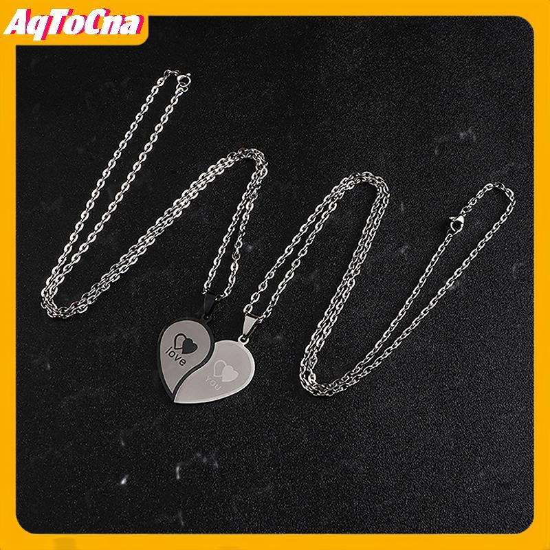 Cặp Đôi Trang Sức Thép Không Gỉ Hình Trái Tim, Khắc Mặt Dây Tình Yêu - Perfect Cho Ngày Lễ Tình Nhân