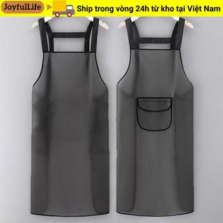 Tạp dề nhà bếp JOYFULLIFE, Tạp dề làm việc bằng nhựa PVC chống thấm nước, Tạp dề làm sạch chống bụi bẩn màu đen trong suốt