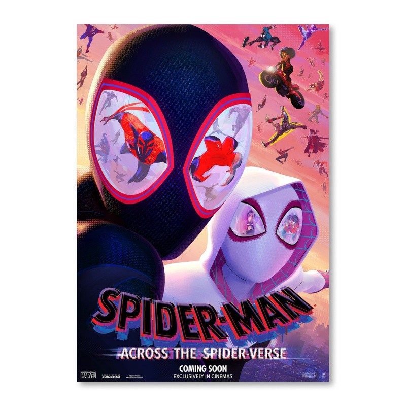 Người Nhện Vượt Qua Người Nhện Marvel Canvas Poster Miles Gwen Trang Trí Tường Phòng Ngủ