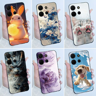 Ốp Cho TCL 503 T442M T442A Ốp Điện Thoại Thẩm Mỹ Sang Trọng Dễ Thương Thoáng Mát Bé Trai Bé Gái Silicon Mềm Bảo Vệ Mặt Sau Vỏ TPU Màu Đen