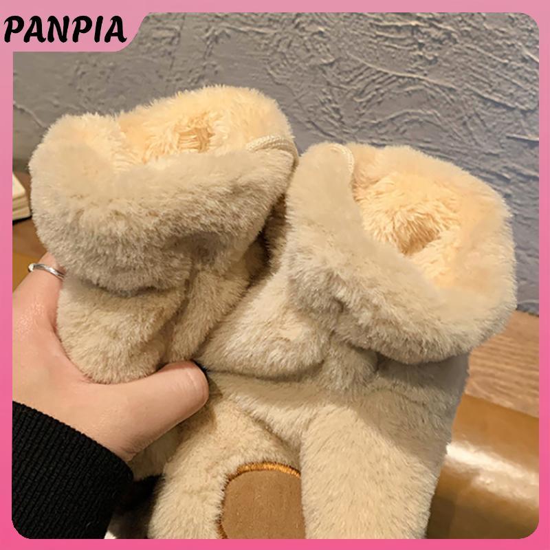 Găng Tay Mùa Đông Nữ Phong Cách Gấu, Thiết Kế Palm Paw, Nội Bộ Fluffy