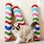 CODECOVED Mèo Scratch Post, Bảng cào mèo treo tường tự dính, Thang leo núi cho mèo Tiết kiệm không gian Xi lanh chống mài mòn Khung leo núi cho mèo Chơi trong nhà