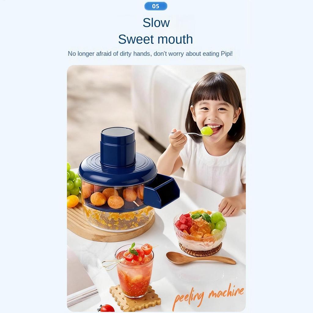 Máy gọt vỏ điện cho nho, tỏi Dụng cụ tẩy da trái cây tự động bóc vỏ dễ dàng cho nhà bếp gia đình mueadsyvn