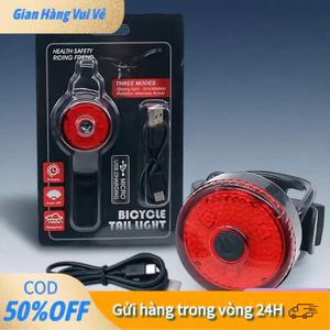 【48h】Đèn xe đạp sạc USB dành cho xe đạp, độ sáng cao, thời gian sử dụng lâu, đảm bảo an toàn khi đạp xe.
