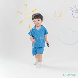 Chaang Bộ Pyjama cộc Super babies cho bé gái và bé trai-Có thể tháo choàng 9M-7Y SS26.T2
