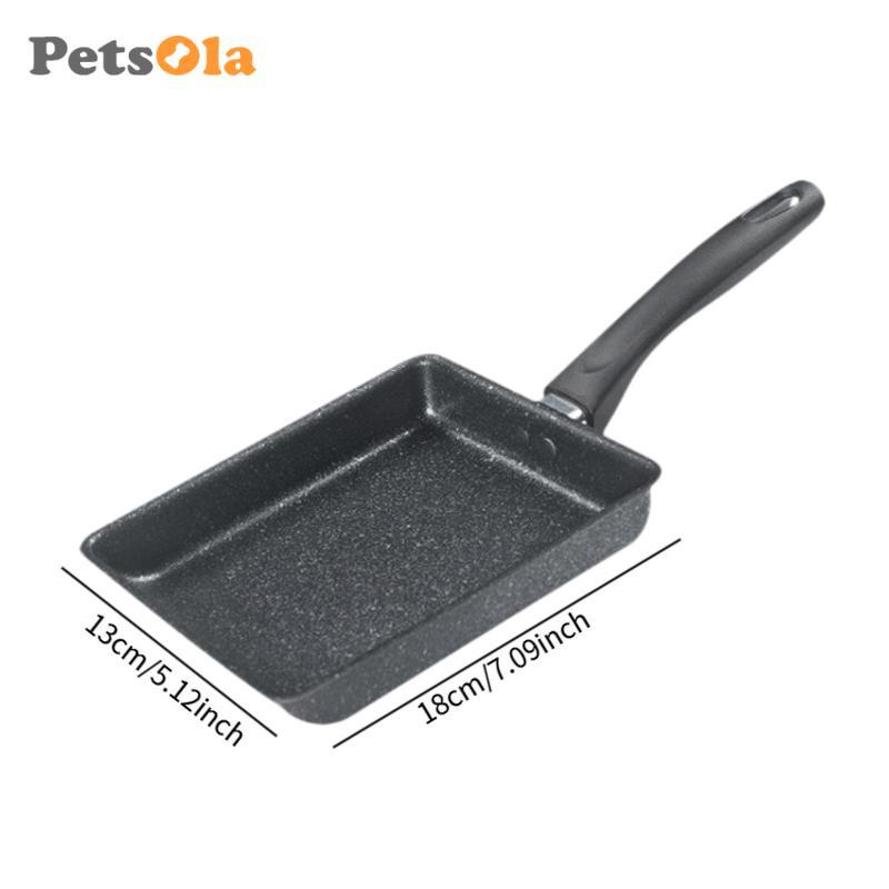 PETSOLA Chảo Chiên Trứng Dụng Cụ Ăn Sáng Tamagoyaki Nhật Bản Omelette Chảo Nồi Chảo Pancake Cho Dã Ngoại Nhà Bếp Cắm Trại Tiệc Gia Đình