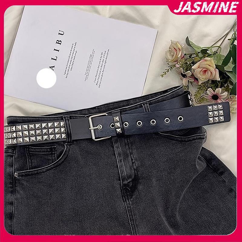 Dây Thắt Lưng Unisex Jasmine với Hạt Vuông, Đinh Tán và Kim Tự Tháp - Style Punk & Gothic