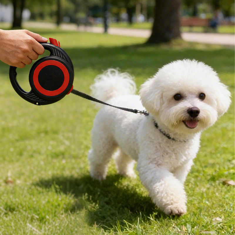HamshMoc Pet Dây Xích Có Thể Thu Vào Tự Động Khóa Phanh Không Rối Dây Hình Chữ U Ổ Cắm Tay Cầm Thoải Mái