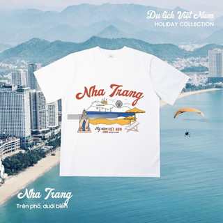 [HOẢ TỐC]  Áo thun du lịch MIỀN TRUNG Việt Nam, unisex, chất thun cotton 250gsm siêu dày dặn