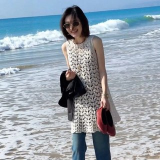 Váy vest hai dây dài phong cách phương Tây, plus size, nhiều lớp - phù hợp cho mùa xuân