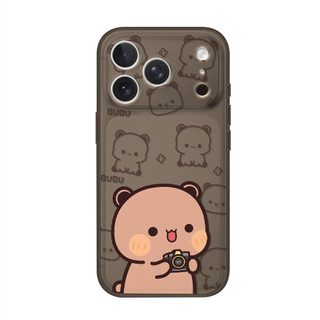 Ốp điện thoại cặp đôi BUBU & YIER Panda dễ thương cho iPhone 17Air / 16 / 15PLUS / 14 / 13pro Max / 12 / 11 / X / 7 / 8, cá tính sáng tạo. Vỏ trong suốt, chống thấm nước, chống sốc, vỏ bảo vệ