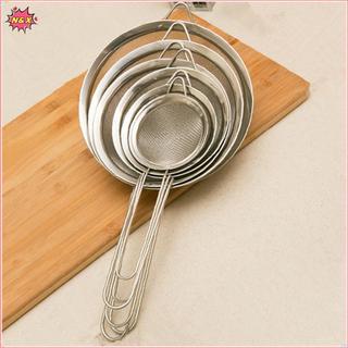 N & X 3 Bộ rây bột lưới mịn bằng thép không gỉ có tay cầm để nướng bánh bột sàng Phụ kiện lọc nấu ăn nhà bếp.