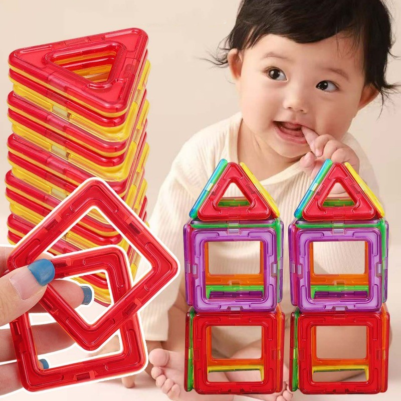 [H & L] 10 / 50 Khối xây dựng từ tính Kích thước lớn và kích thước nhỏ Đồ chơi nam châm DIY dành cho trẻ em Thiết kế Bộ xây dựng Quà tặng cho đồ chơi trẻ em