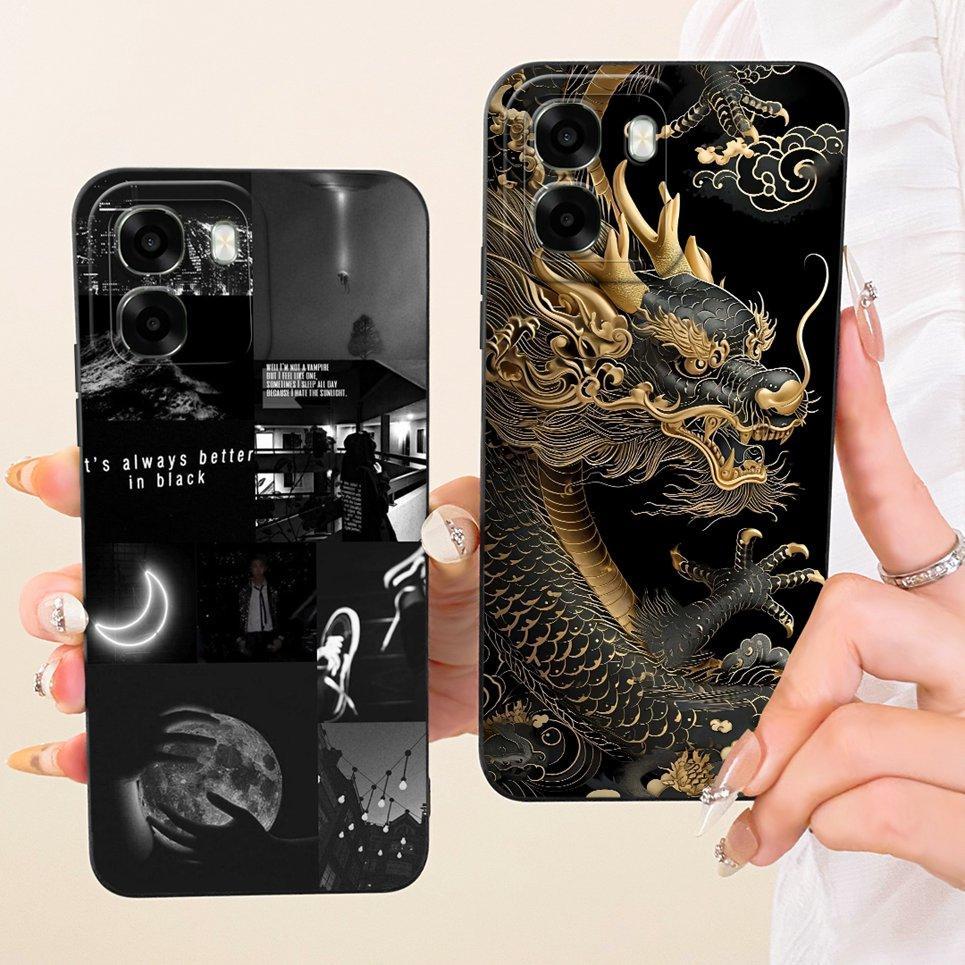 Thiết Kế Thời Trang Thẩm Mỹ Mèo Rồng Ốp Lưng Điện Thoại Oppo A6x A6c A6 4G 5G Vỏ Silicon Mềm Chống Sốc CPH2819 CPH2783