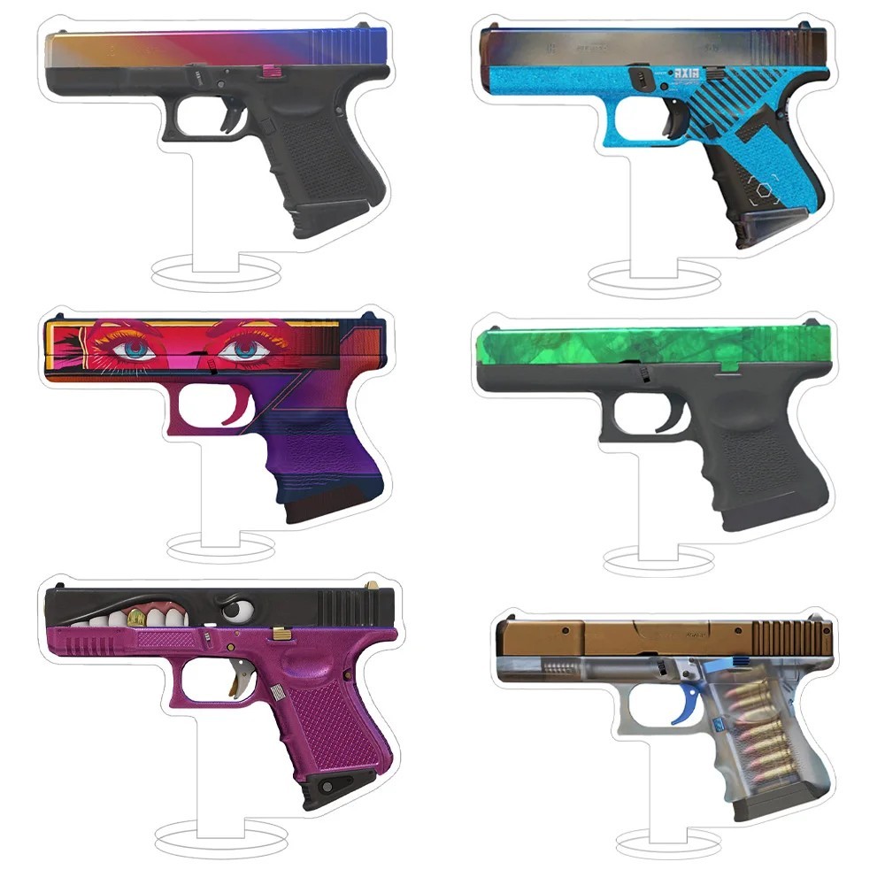 Mô hình Standee súng Glock 18 CS2 CSGO mica Acrylic skin Twilight ...