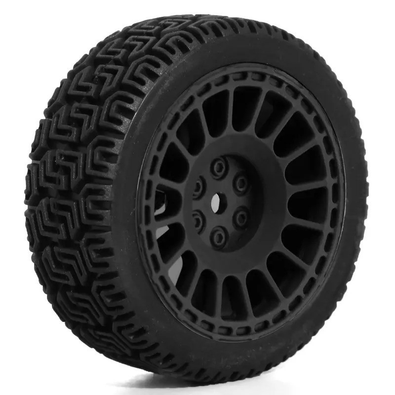 4 68mm Rally Lốp Lốp Cao Su Lốp Bánh Xe Cho Tamiya XV01 XV02 TT01 TT02 PTG-2 1 / 10 RC Rally Racing Xe Nâng Cấp Phần