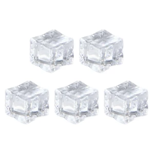 OXXGGKAO Trong Suốt Đá Giả 5 Viên Đá Acrylic Lý Tưởng Cho Đồ Uống Trình Bày Và Chụp Ảnh Thương Mại