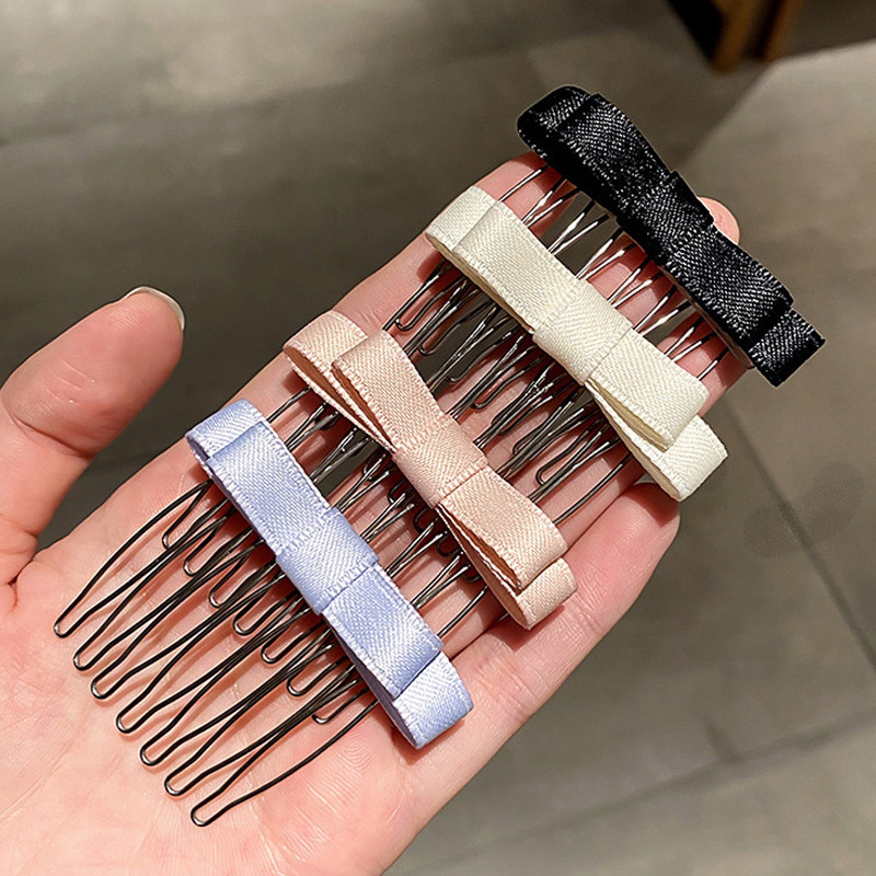 ❤️Love❤️Xược Tóc Đính Nơ Tạo Độ Bồng Cho Nữ, Lược Cài Tóc Nơ Phong Cách Tiểu Thư