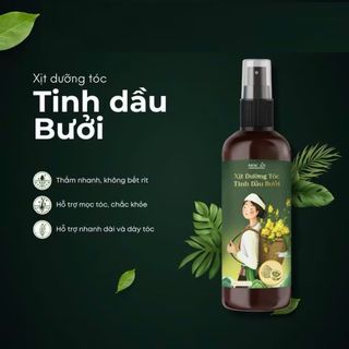 Xịt Dưỡng Tóc MOC AN Tinh Dầu Vỏ Bưởi Da Xanh 120ml - Giúp Tóc Mềm Mượt, Khỏe Đẹp.
