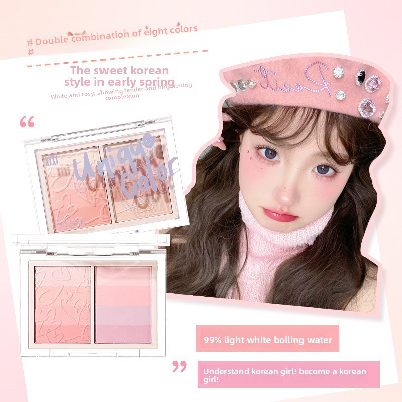 XIXI D717 Má Hồng Phấn Mịn Lên Màu Tự Nhiên, Blush Gradient Dễ Tán, Trang Điểm Hằng Ngày