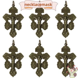 CLKLACEMASK 6 Cái Thánh Giá Công Giáo, Hợp Kim Có Thiết Kế Huy Chương Pardon Crucifix, 1.4 × 2.2 Inch Phần Mân Côi Công Giáo Đa Năng Chất Lượng Cao