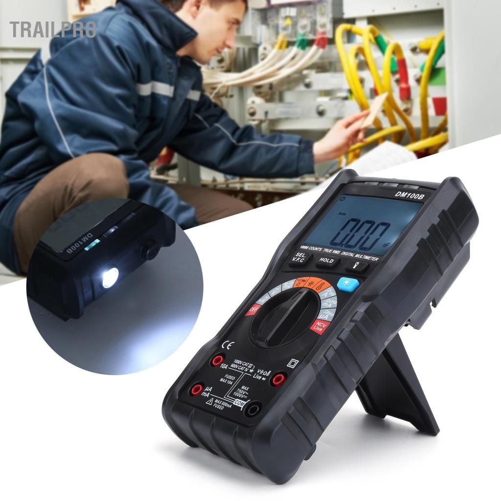 TrailPro Đồng hồ đo điện áp vạn năng DM100B di động cho ngành công nghiệp gia đình