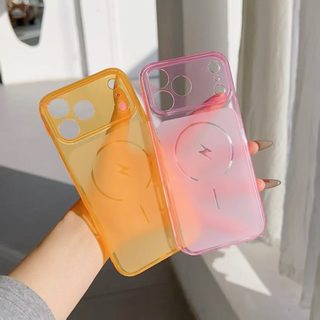 Cửa sổ toàn cảnh siêu mỏng ngay lập tức biến thành vỏ điện thoại màu hồng đào 17 màu hồng, thích hợp cho iPhone 11, 12, 13, 14, 15, 16, 17 Pro Max Ốp mềm TPU chống rơi toàn diện