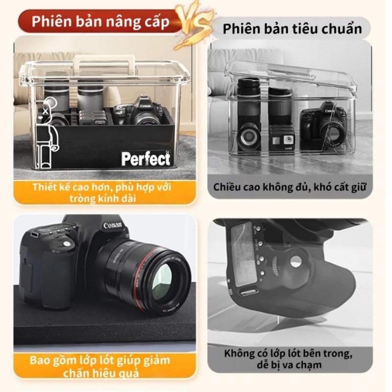 hộp chống ẩm máy ảnh,Cđệm chống sốc, ẩm kế, hút ẩm,ompact chuyên dụng 6 trong 1,DSLR Chống ẩm/chống Mốc