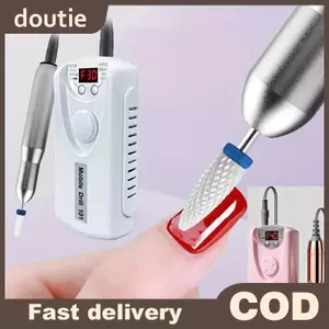 Doutie Máy Khoan Móng Tay Pro Tiện Cắt Móng Tay Có Thể Sạc Lại Móng Tay Nghệ Thuật Điện Sander Động Cơ Máy Đánh Bóng Với 6 Đầu Đánh Bóng VN