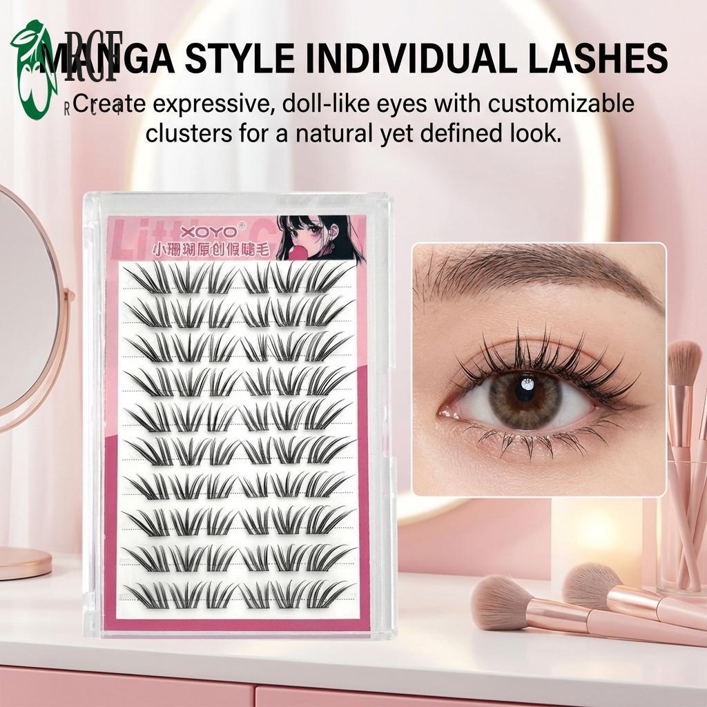 COD+Nhíp tặng kèm✨ Phong Cách Pháp Khối Lượng Tự Nhiên Lông Mi Sợi Tổng Hợp C Curl Đen 9-13mm Có Thể Tái Sử Dụng