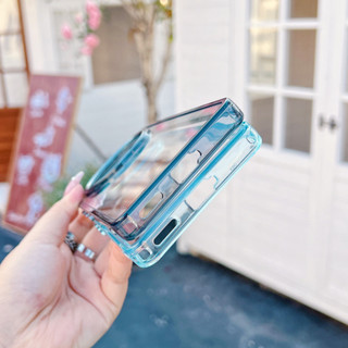 Ốp Điện Thoại Acrylic Trong Suốt Màu Cho Honor 400 200 Lite Pro Smart X9C X7C X6B Plus Magic7 Lite 5G 4G Khung TPU Chống Rơi Chống Rơi Vỏ Đơn Giản Thời Trang
