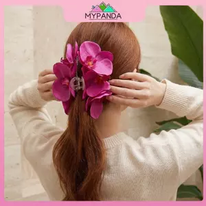 MYPANDA Orchid Hair Clip Phalaenopsis Obbre Design Phụ kiện tóc hoa mùa xuân đa năng dành cho nữ Bộ tóc cưới thanh lịch.