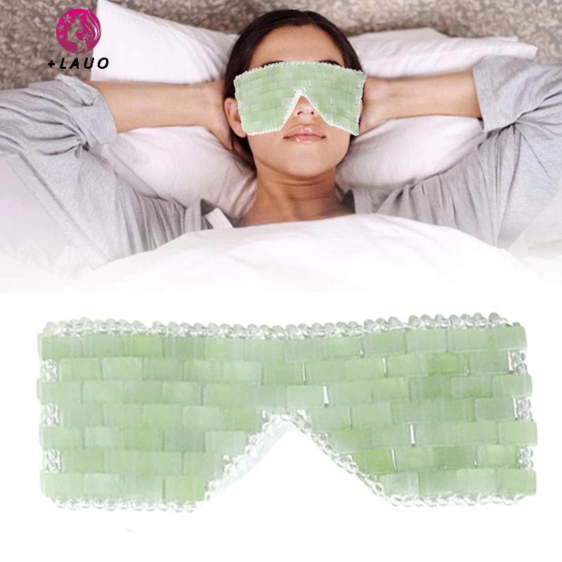 Springevenstar Mặt nạ ngọc bích làm mát thư giãn mắt, máy mát xa ngủ, dụng cụ chăm sóc mặt nạ
