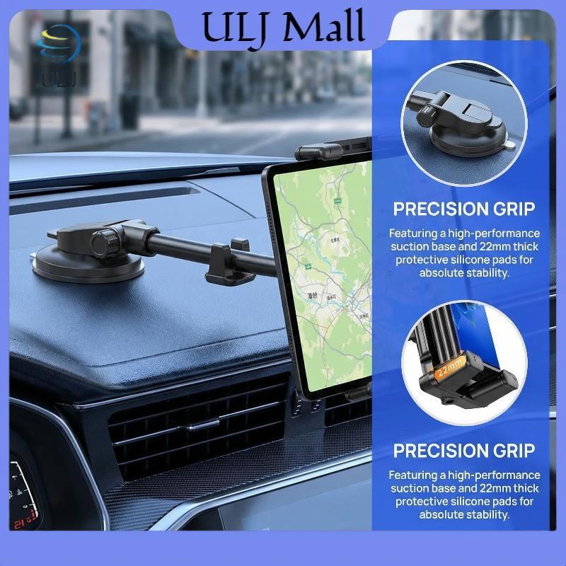 Giá đỡ máy tính bảng bảng điều khiển ULJ cho cốc hút ô tô Giá đỡ kính chắn gió ô tô có kẹp lớn cho tất cả các thiết bị máy tính bảng và điện thoại 5 "-15".