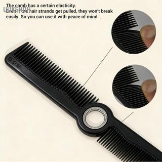 Uukendh HURRISE Đen Xoay Lược Công Thái Tạo Kiểu Tóc Cắt Với ​​Fidget Spinner Trung Tâm Dành Cho Nam Nữ Dày Mịn Xoăn Thẳng