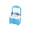 SUIT Bộ mô hình phòng tắm nhà búp bê bằng nhựa màu xanh với chi tiết thực tế cho màn hình và chơi tỷ lệ 1 12