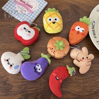 (TFT) 1 Sáng Tạo Ngộ nghĩnh Rau Trái Cây Sang Trọng Búp Bê Móc Khóa Vỏ Dễ Thương Túi Mặt Dây Chuyền Schoolbag Phụ Kiện Quà Tặng Vòng Chìa Khóa Ô Tô MỚI