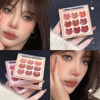 Bảng Bùn Môi Nhung 9 Màu Matte Velvet - Lip Cheek Dual Use for Lady Beauty