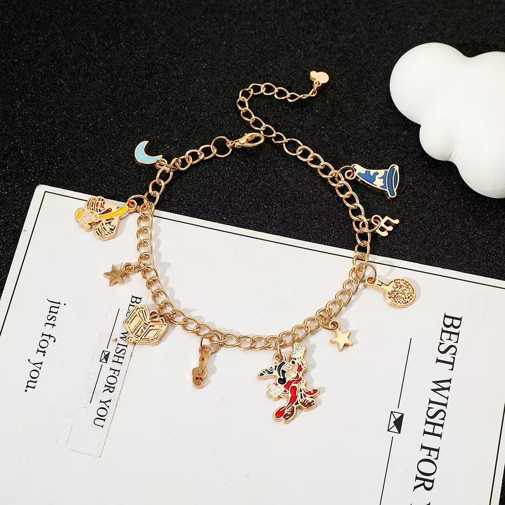 Hoạt Hình Hoạt Hình Anime Chuột Mickey Câu Lạc Bộ Vòng Tay Mũ Ma Thuật Mickey Hợp Kim Dầu Nhỏ Giọt Mặt Dây Chuyền Vòng Tay