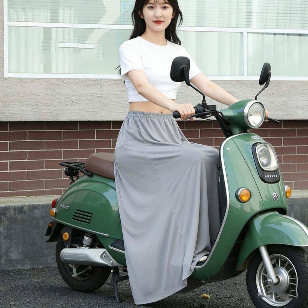 Váy chống nắng UPF 50+ dành cho nữ tay đua xe tay ga, thoáng khí và chống trượt với khóa lưng