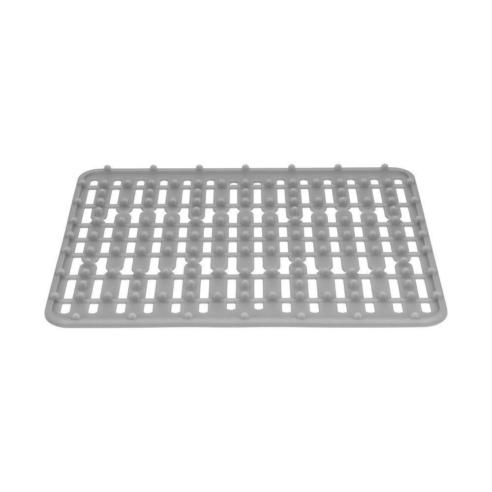 Tấm bảo vệ bồn rửa UMISTY, Thảm bồn rửa đa năng bằng silicon, Dụng cụ nhà bếp 12.60 * 11.22in Tấm cách nhiệt chống trượt màu xám Ngăn ngừa vỡ
