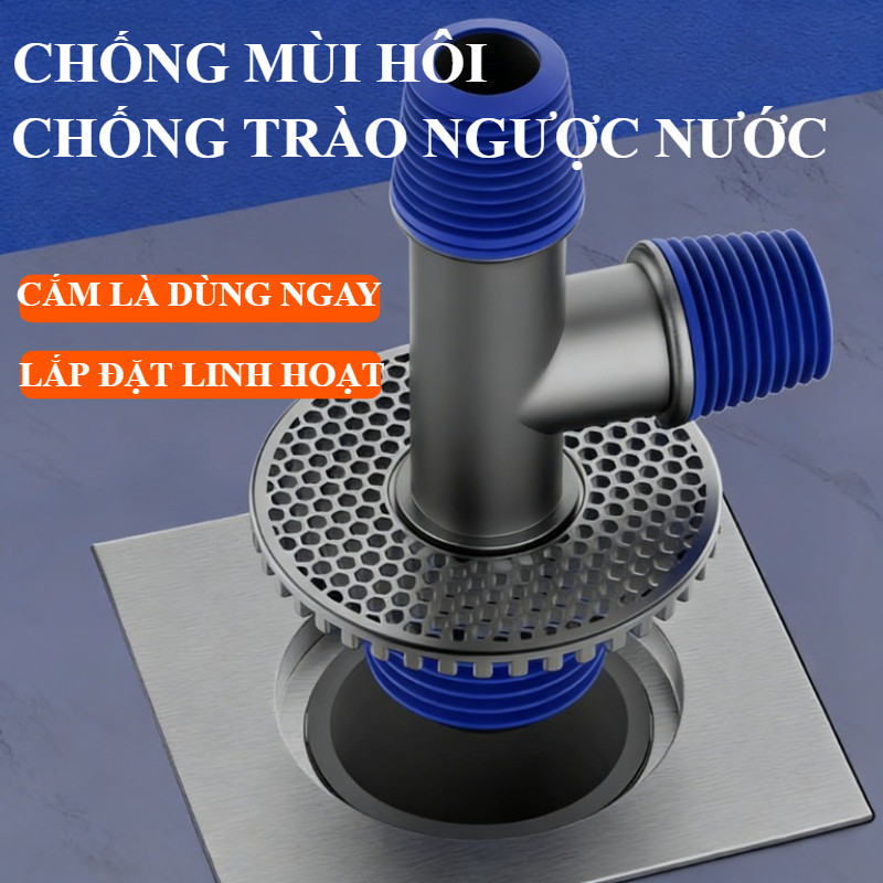 Đầu nối ống thoát nước máy giặt 3 chiều, chống mùi hôi, chống côn trùng, chống trào ngược, lắp đặt linh hoạt