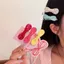 Kẹp tóc nơ màu tương phản Macaron