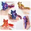 Mèo in hình 3D khớp nối 12cm Đồ chơi động vật dễ thương Trang trí để giảm căng thẳng Trang trí máy tính để bàn Quà tặng Giáng sinh cho thú cưng