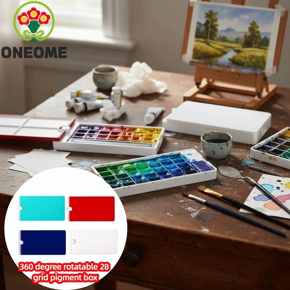 Bảng Màu Nước ONEOME, Hộp Sơn 28 Lưới Có Thể Tháo Rời, Bảo Quản Chắc ...