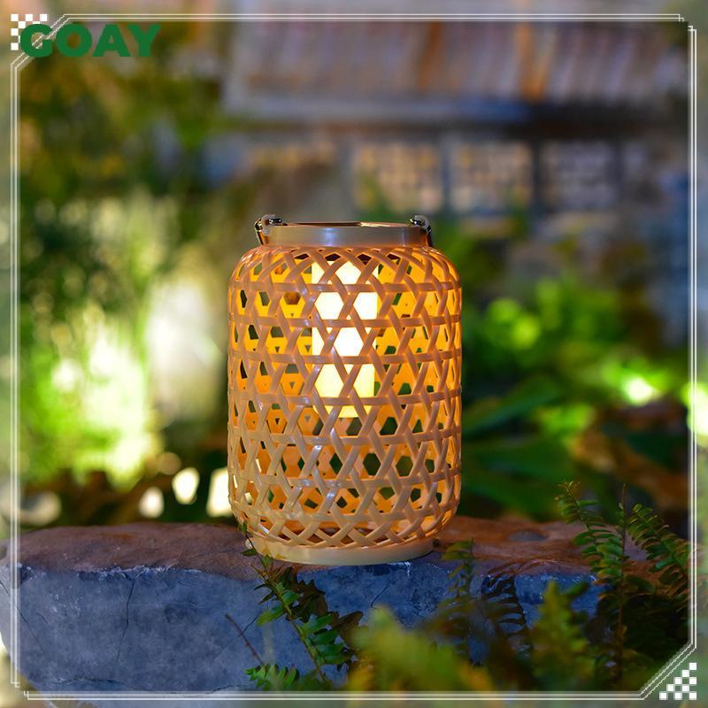 GOAY Mây Đèn Lồng Năng Lượng Mặt Trời Treo Ngoài Trời Bóng Đèn Chống Nước Trang Trí Quốc Gia Đèn Năng Lượng Mặt Trời Trang Trí Cho Sân Vườn Sân VN