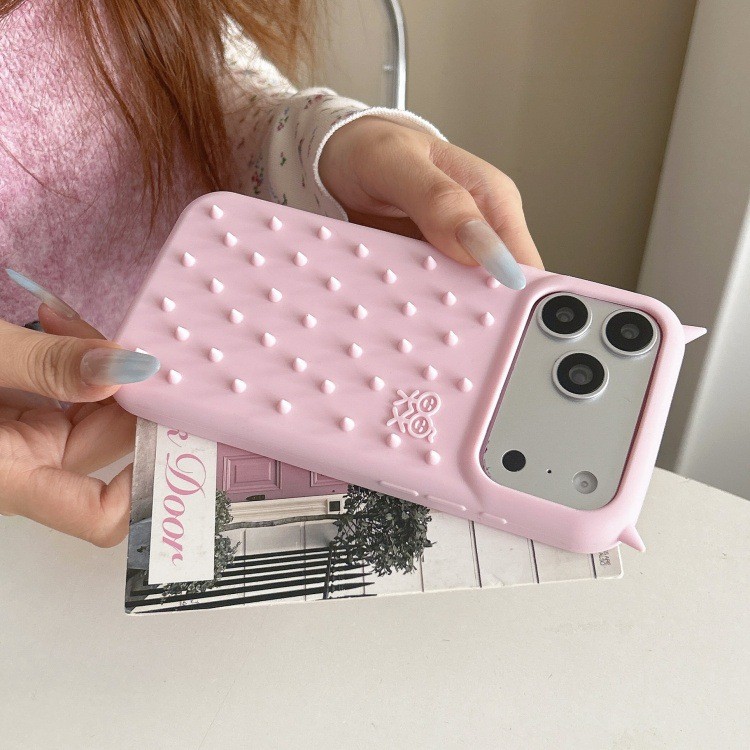Thích hợp cho Apple 17PROMAX Spotted Silicone 16 / 15 Màu Trơn Cặp Đôi Phong Cách 14 / 13promax Vỏ Điện Thoại Mềm