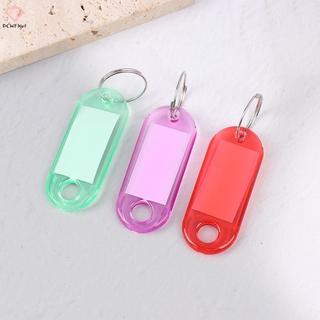 10 Chiếc Móc Chìa Khóa Nhiều Màu ID Nhãn Thẻ Hành Lý Phân Loại Số Khách Sạn Màu Sắc Ngẫu Nhiên