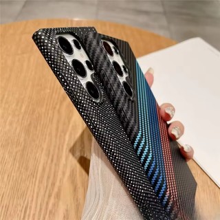 [JLK] Ốp từ tính họa tiết sợi Carbon Kevlar siêu mỏng Busines cho Samsung Galaxy S26 Ultra ốp lưng s25 fe S24 S23 S22 Plus A57 A17 A16 A55 A56 Charge Skin Feel Cover